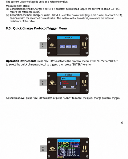 OSS TEAM U18 USB‑A & Type‑C Fast Charging Tester