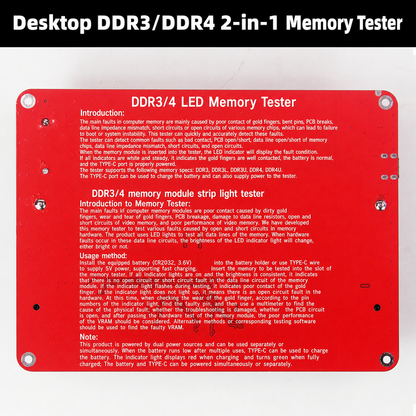 HMT-TT03 Desktop DDR3/DDR4 Memory Module Tester (Dual Power Supply)