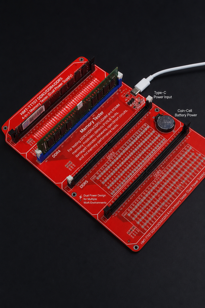 HMT-TT07 DDR3/DDR4/DDR5 4-in-1 Memory Module Tester (Dual Power Supply)