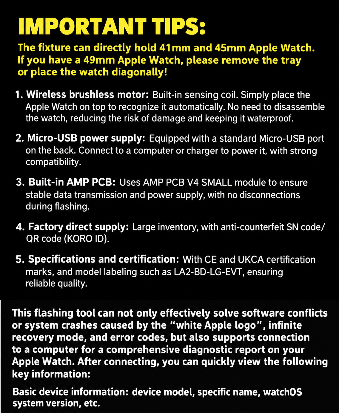 Apple Original Watch Flashing Tool 9-in-1 Compatible with Watch 7/8/9/10/11/12, Ultra 1/2/3