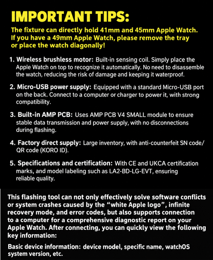 Apple Original Watch Flashing Tool 9-in-1 Compatible with Watch 7/8/9/10/11/12, Ultra 1/2/3