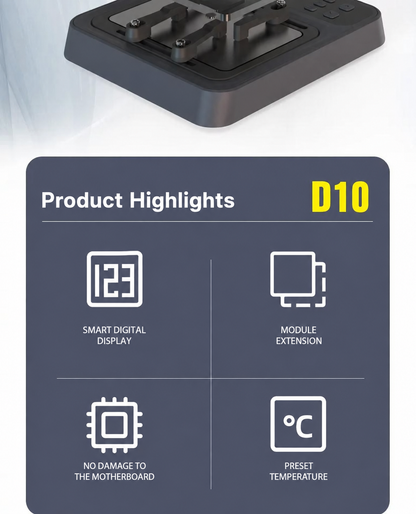 WEMON D10 Smart Desoldering Station 9 Molds iPhone X‑17PM