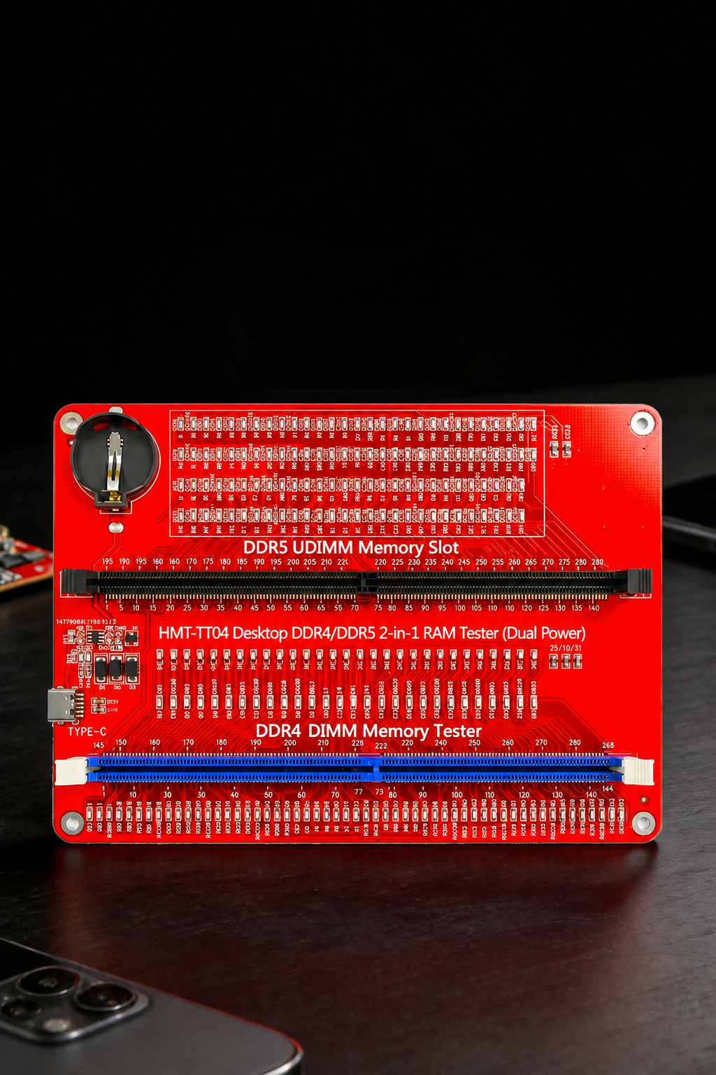 HMT-TT04 Desktop DDR4/DDR5 2-in-1 Memory Module Tester (Dual Power Supply)