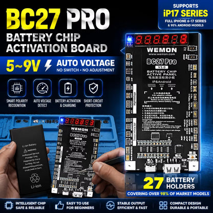 WEMON BC27Pro V30 Battery Activation Tester Board phone repair tools
