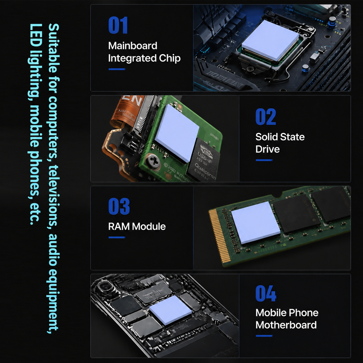 HMT HuiMinTong Phone Insulated Thermal Silicone Sheet