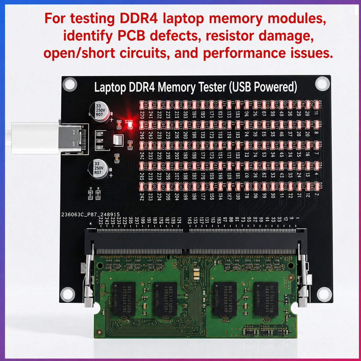 HMT-BT06 Laptop DDR4 Memory Module Tester (USB-powered)