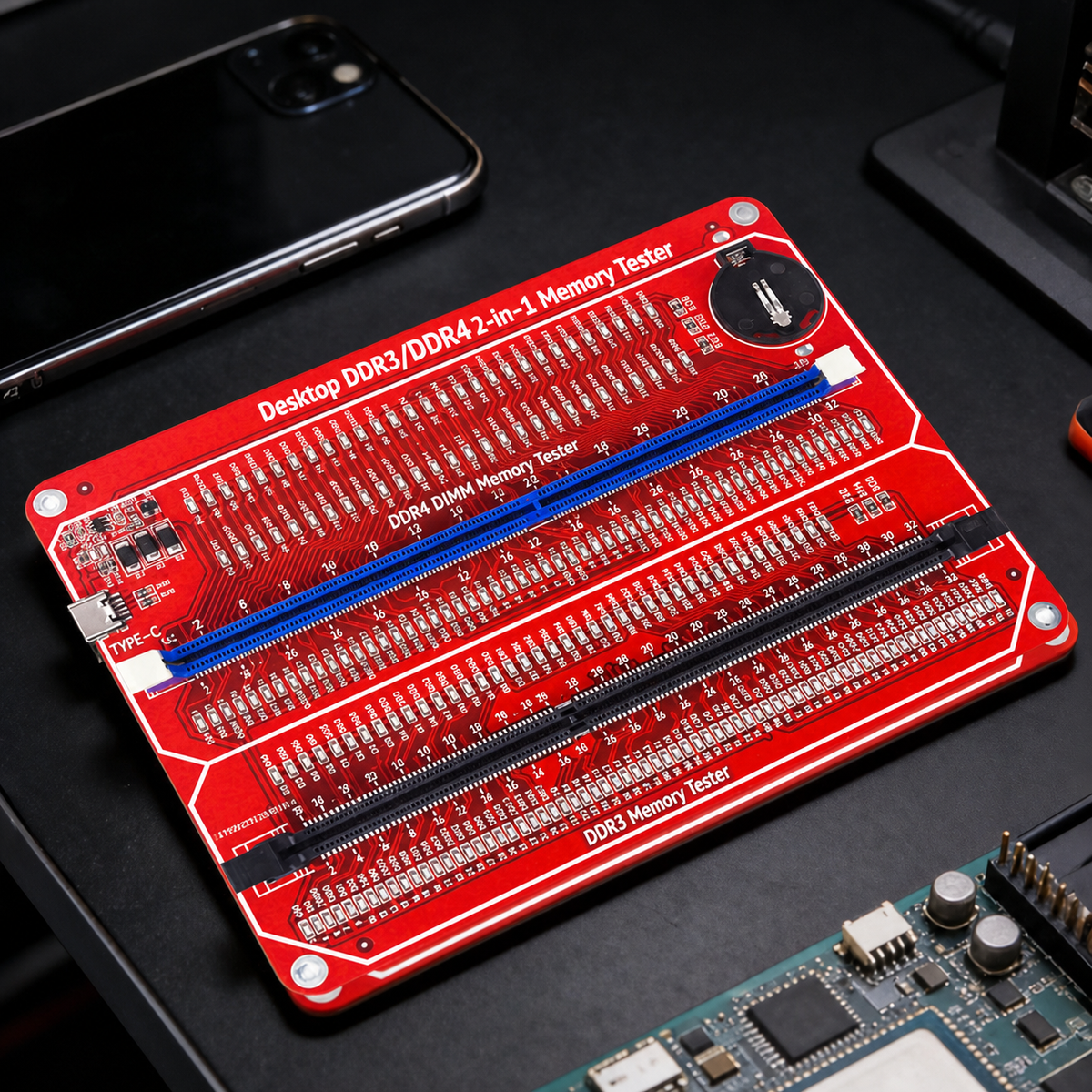 HMT-TT03 Desktop DDR3/DDR4 Memory Module Tester (Dual Power Supply)