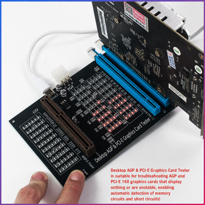 HMT-CZ02 Desktop AGP/PCI-E Graphics Card Tester with Indicator Lights