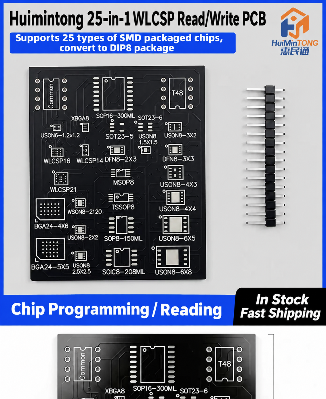 HMT T25 25-in-1 WLCSP Read & Write PCB