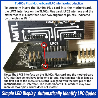 HMT-TL460s Multi-Purpose Debug Card, PCIE & LPC Computer Test Card