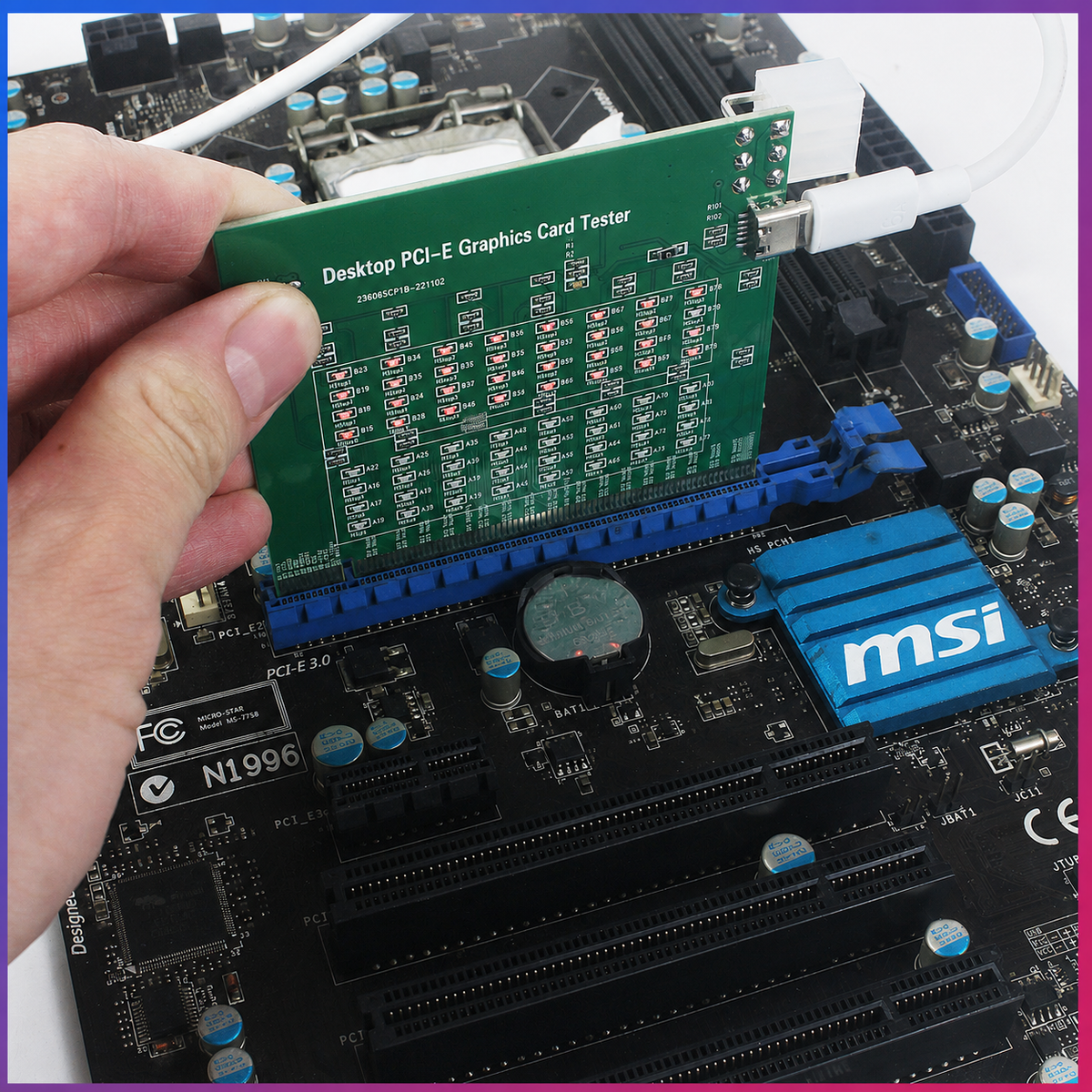 HMT-CZ01 Desktop PCI-E Tester with Indicator Lights
