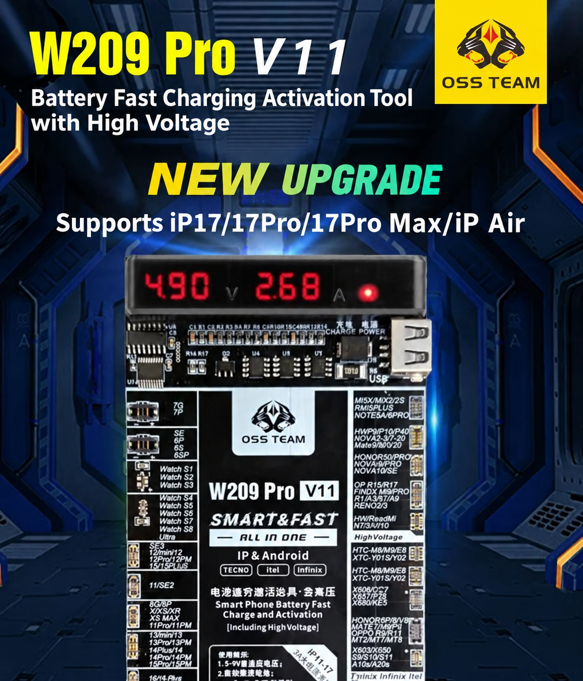 OSS TEAM W209Pro V11 Battery Activation Board
