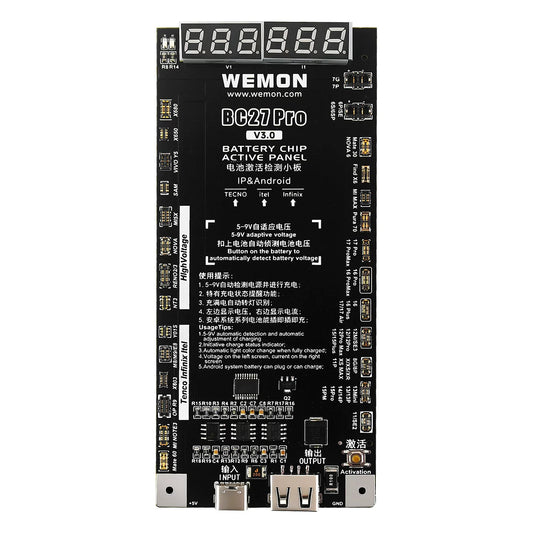 WEMON BC27Pro V30 Battery Activation Tester Board phone repair tools