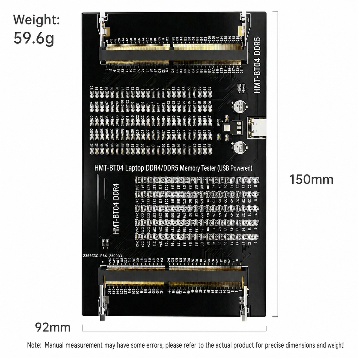 HMT-BT04 Laptop DDR4/DDR5 Memory Module Tester (USB-powered)