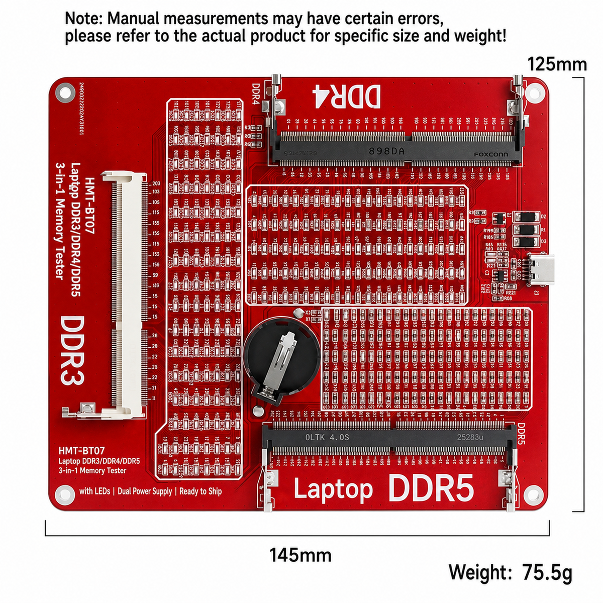 HMT-BT07 Laptop DDR3/DDR4/DDR5 3-in-1 Memory Tester