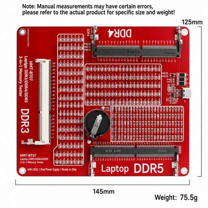 HMT-BT07 Laptop DDR3/DDR4/DDR5 3-in-1 Memory Tester