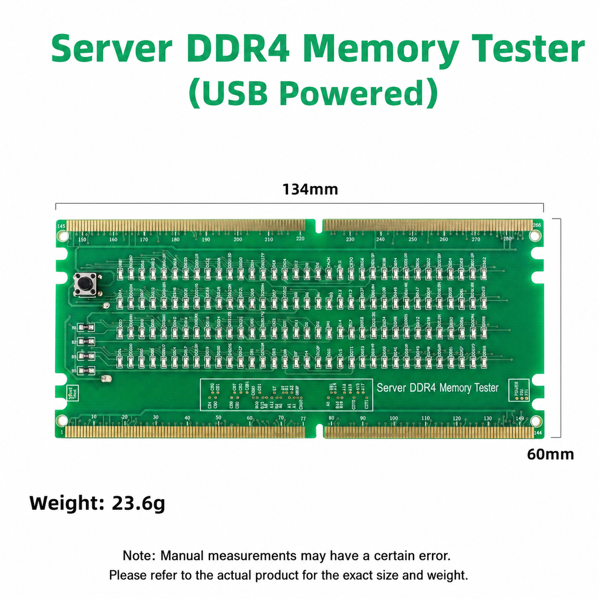 HMT-TC03 Server DDR4 Memory Tester with LED Indicators – USB Powered