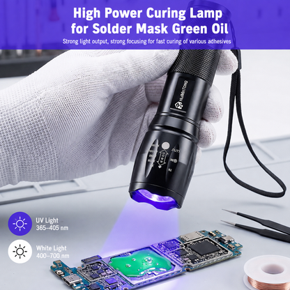 HMT-382B Dual-Wavelength (Purple/White) UV Curing Lamp for Green Solder Mask
