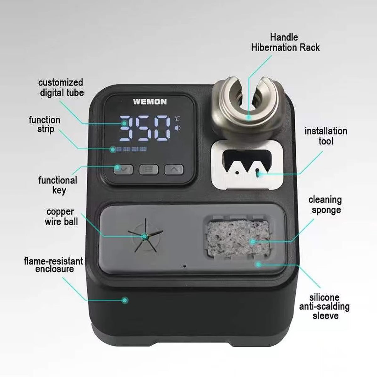 WEMON K21A Digital Soldering Station 75W T210 C210 Tip