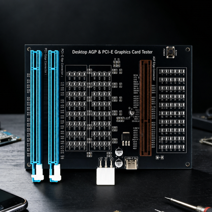 HMT-CZ02 Desktop AGP/PCI-E Graphics Card Tester with Indicator Lights