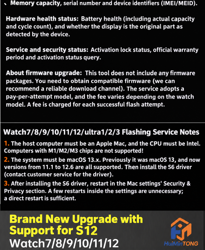 Apple Original Watch Flashing Tool 9-in-1 Compatible with Watch 7/8/9/10/11/12, Ultra 1/2/3