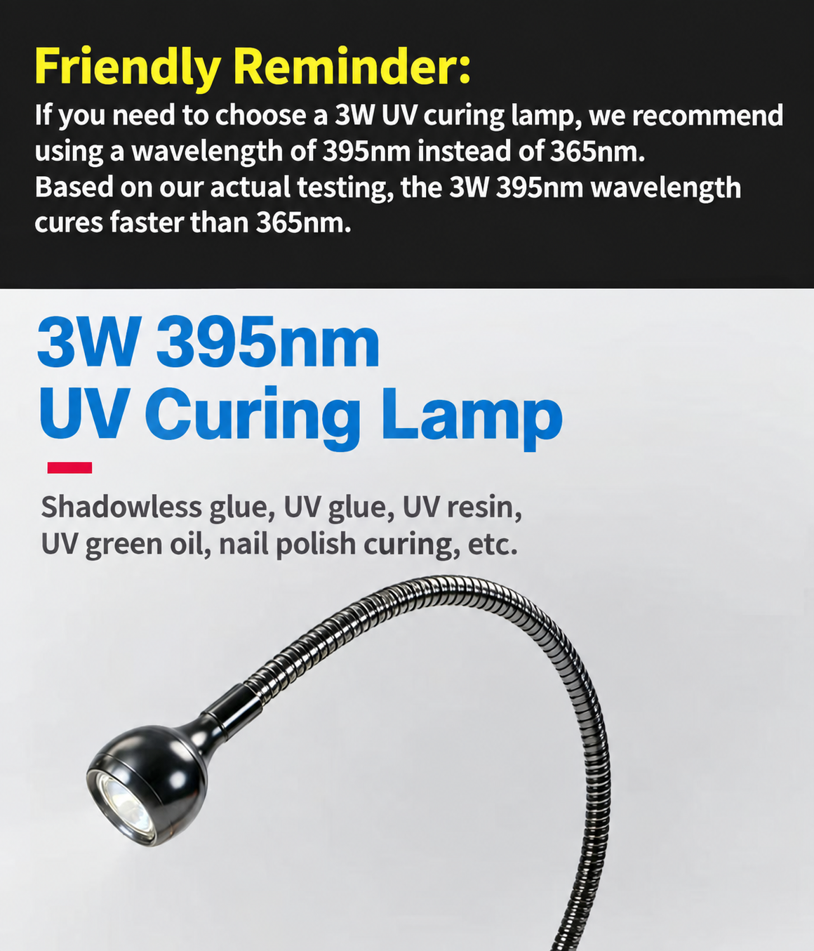 HMT-UV03 Clip-on 3W UV Curing Lamp