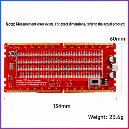 HMT-TC08 Desktop DDR5 Memory Tester with LED Indicators – Dual Power Supply (Server Motherboard)