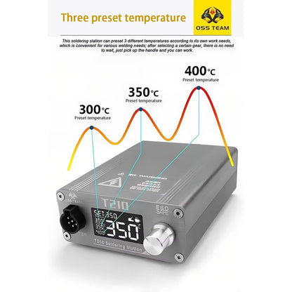 OSS TEAM T210 Solder Station 75W Digital display Constant temperature Standard Configuration 110/220V