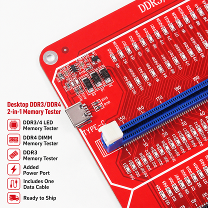 HMT-TT03 Desktop DDR3/DDR4 Memory Module Tester (Dual Power Supply)