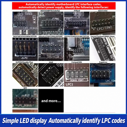 HMT-TL460s Multi-Purpose Debug Card, PCIE & LPC Computer Test Card