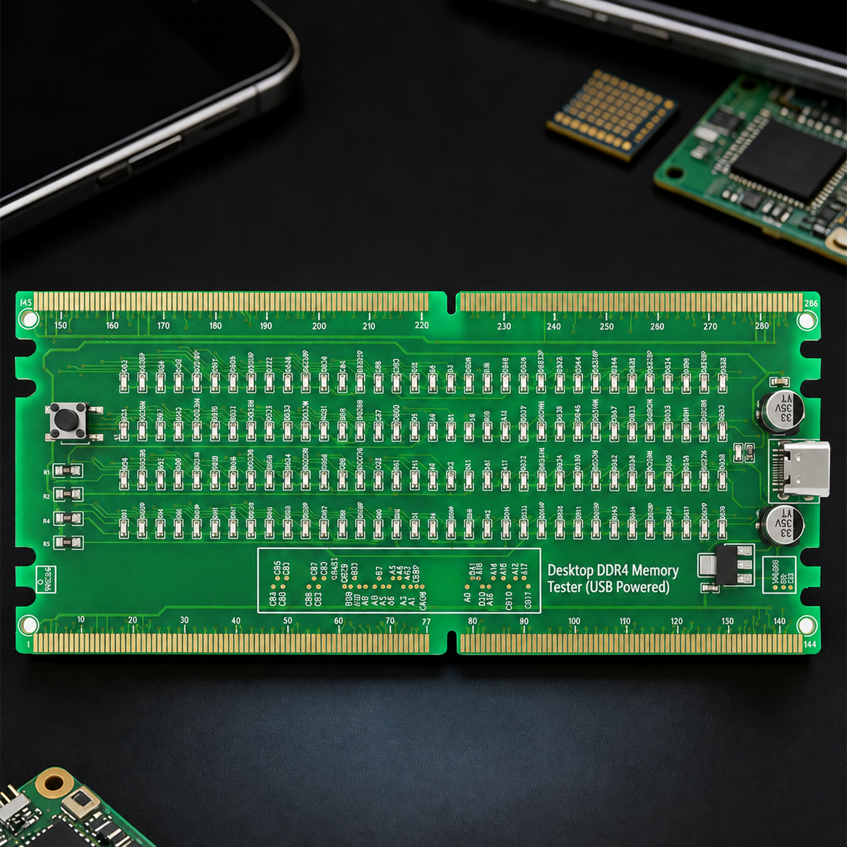 HMT-TC04 Desktop DDR4 Memory Tester with LED Indicators (USB Powered)