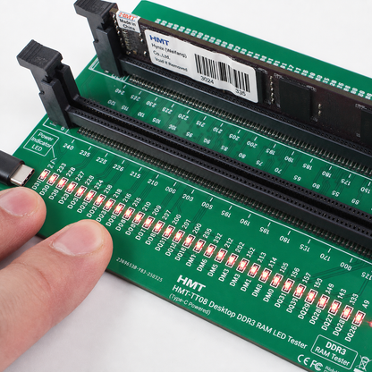 HMT-TT08 Desktop DDR3 Memory Module Tester with LED Indicators (Type-C Powered)