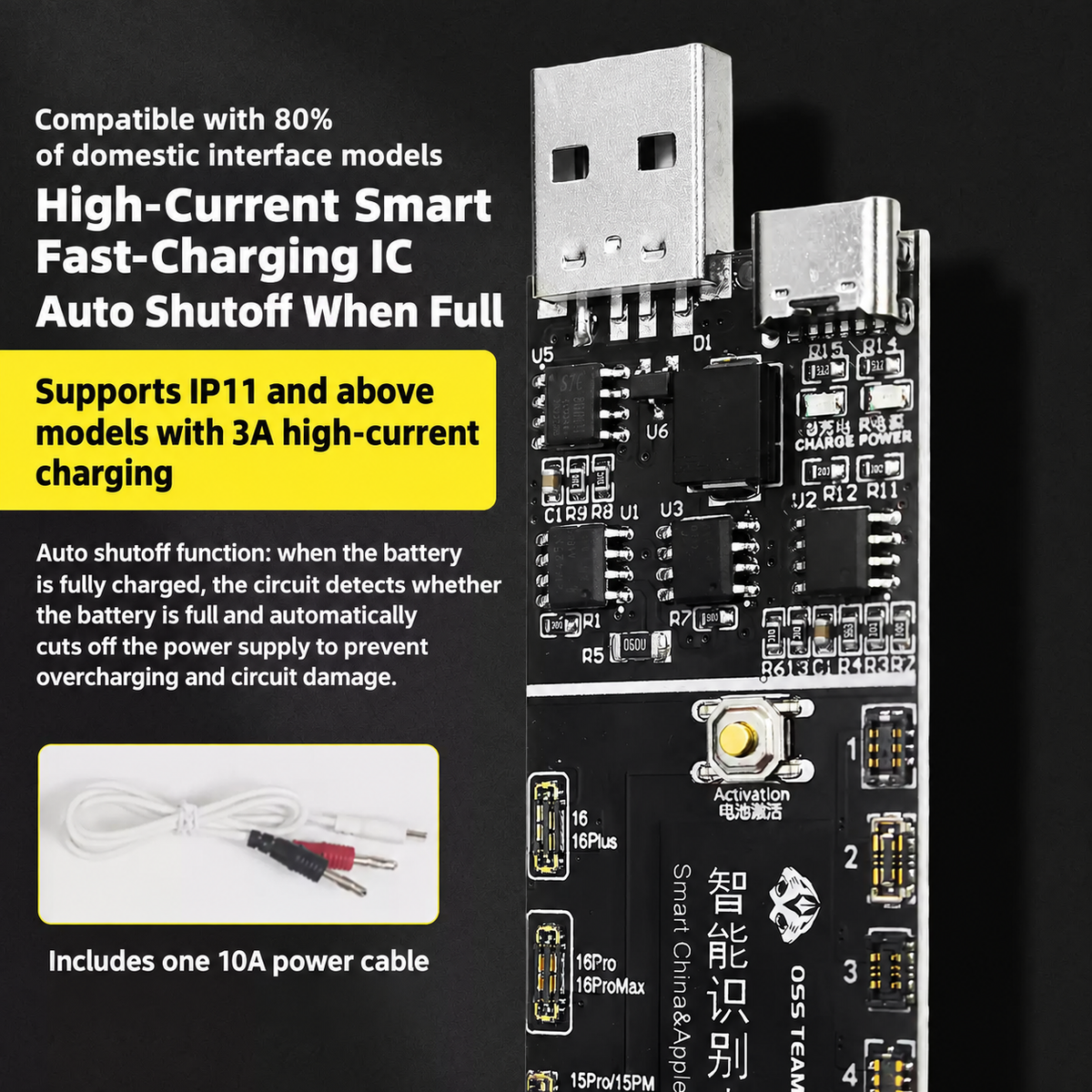 OSS TEAM W223Pro V10 Activation Board for iPhone 6P‑17PM