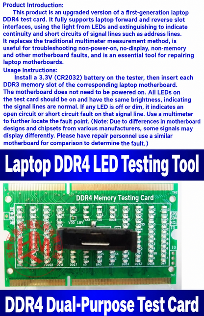 HMT-BC02 DDR4 Laptop Memory Tester with LED Indicator
