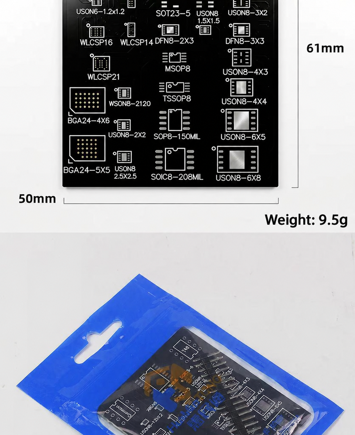 HMT T25 25-in-1 WLCSP Read & Write PCB