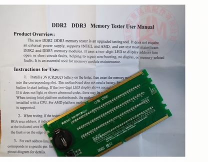 HMT-TC01 2-in-1 Desktop DDR2 & DDR3 RAM Tester with LED Indicator