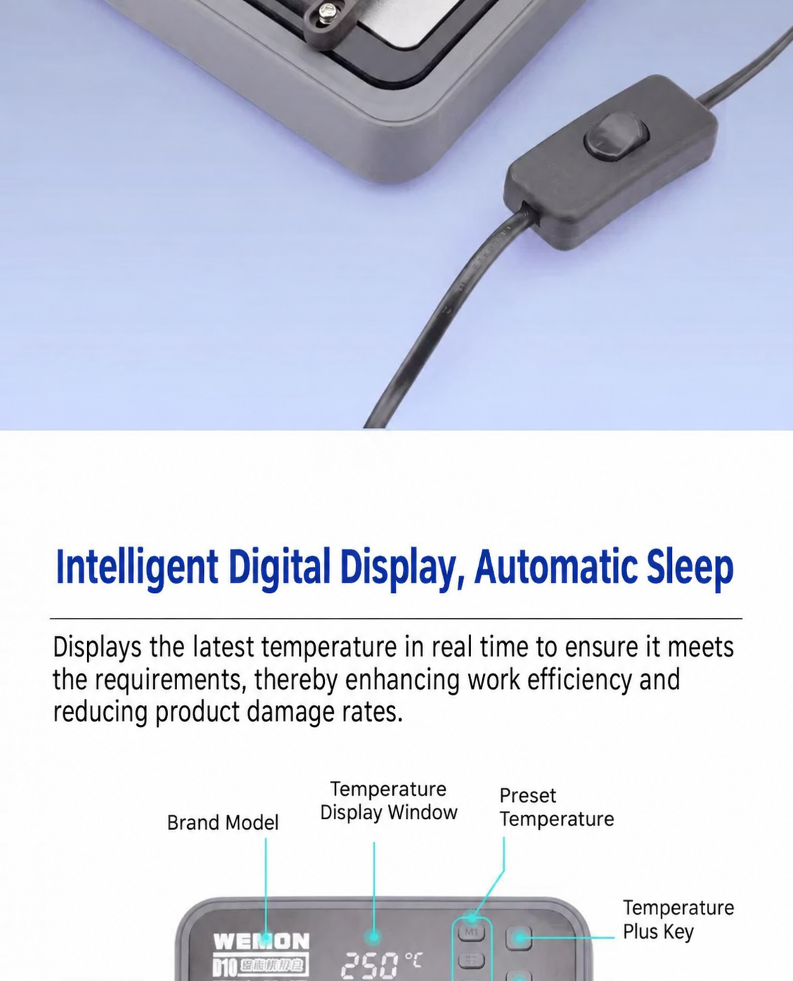 WEMON D10 Smart Desoldering Station 9 Molds iPhone X‑17PM