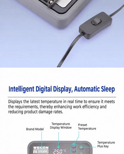 WEMON D10 Smart Desoldering Station 9 Molds iPhone X‑17PM