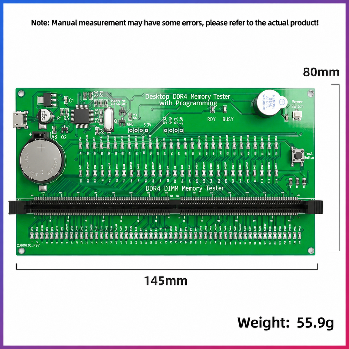 HMT-SP02 Desktop DDR4 Memory Module Tester with Programming Capability