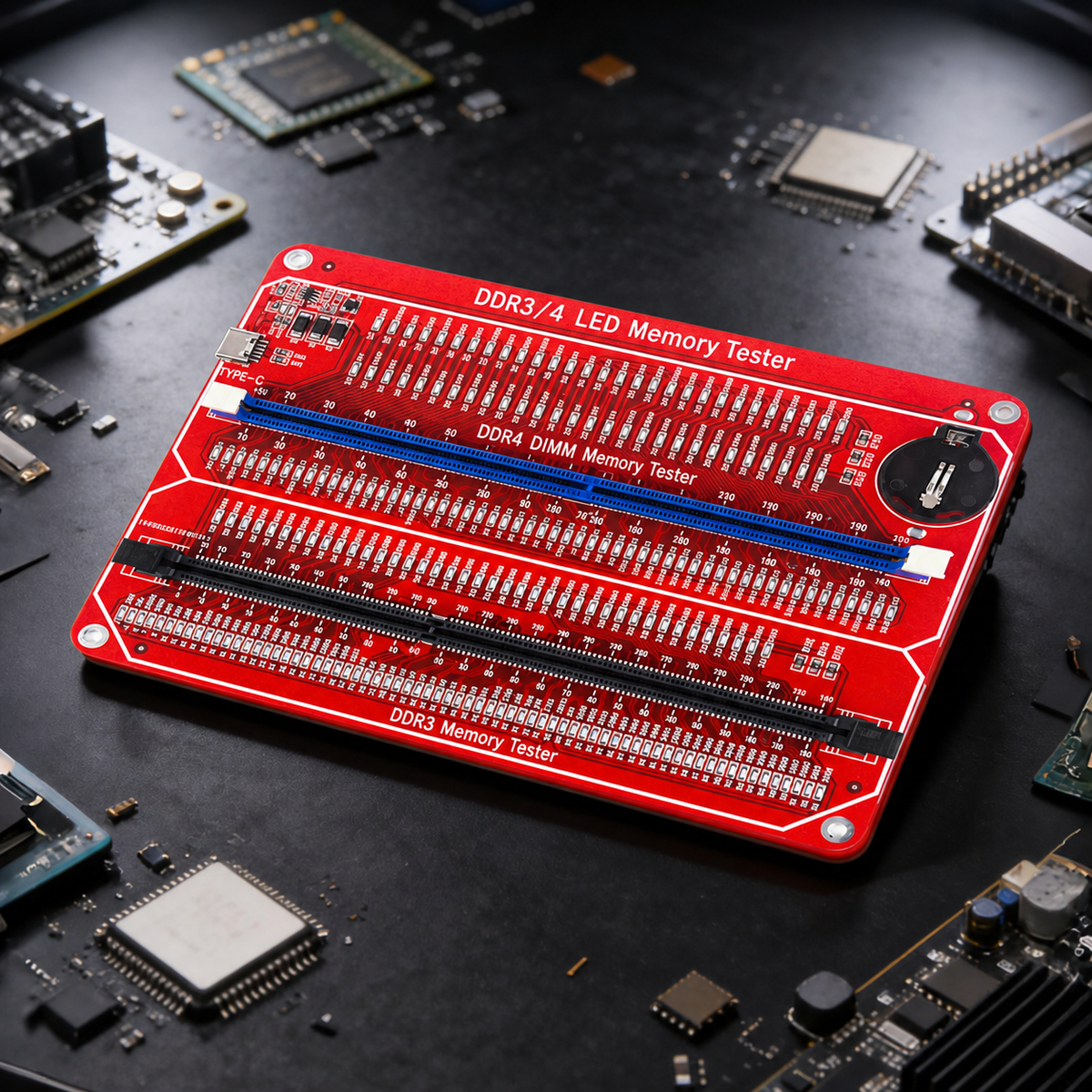 HMT-TT03 Desktop DDR3/DDR4 Memory Module Tester (Dual Power Supply)