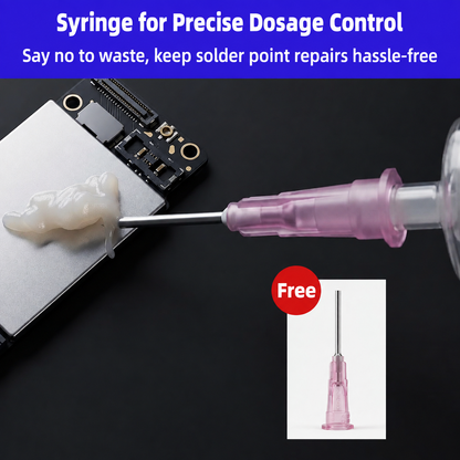 HMT-Y046 Transparent Insulating Flux Paste (Syringe Dispenser)