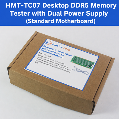 HMT-TC07 Desktop DDR5 Memory Tester with LED Indicators – Dual Power Supply (Standard Motherboard)