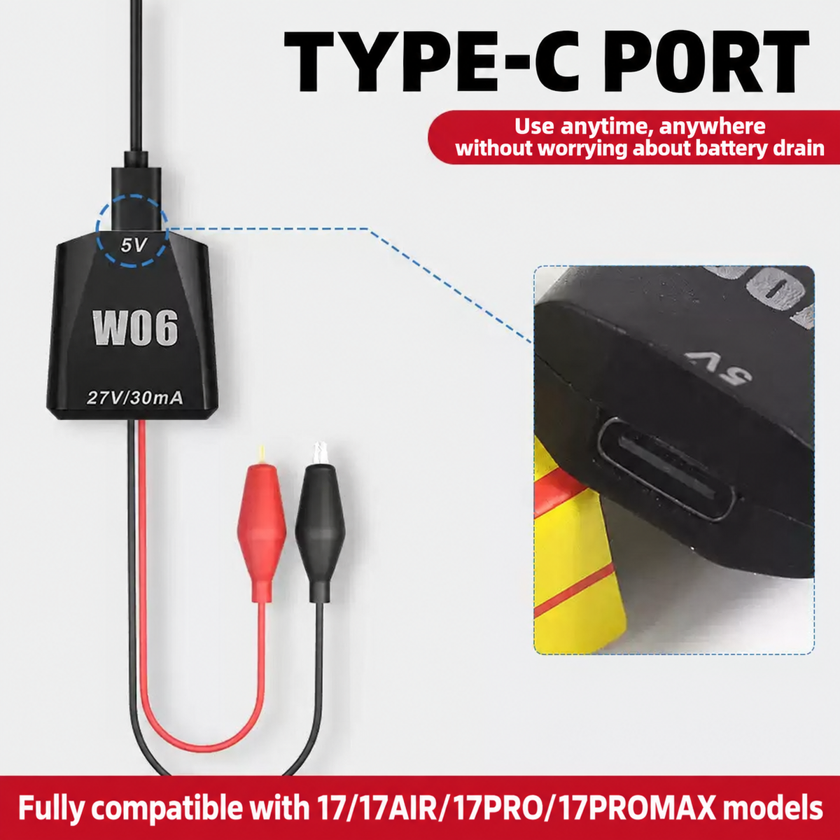 OSS TEAM W06 Battery Adhesive Quick-Release Wire