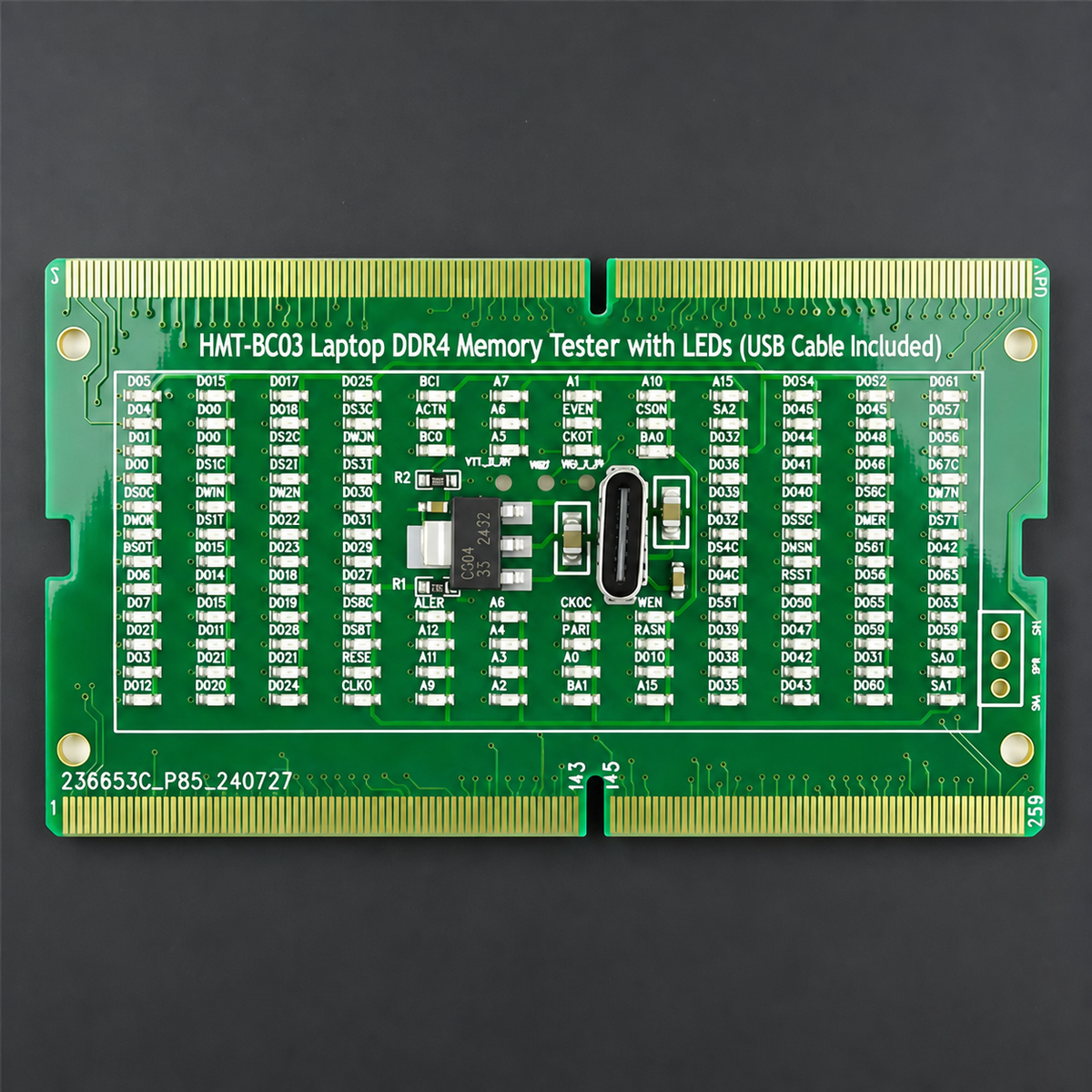 HMT-BC03 Laptop DDR4 Memory Tester with LED Indicators (USB Cable Included)