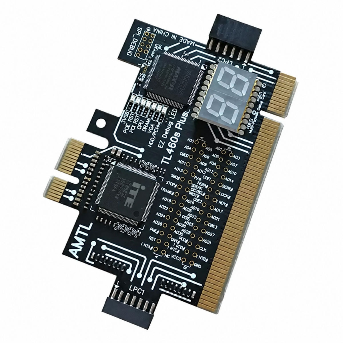 HMT-TL460s Multi-Purpose Debug Card, PCIE & LPC Computer Test Card