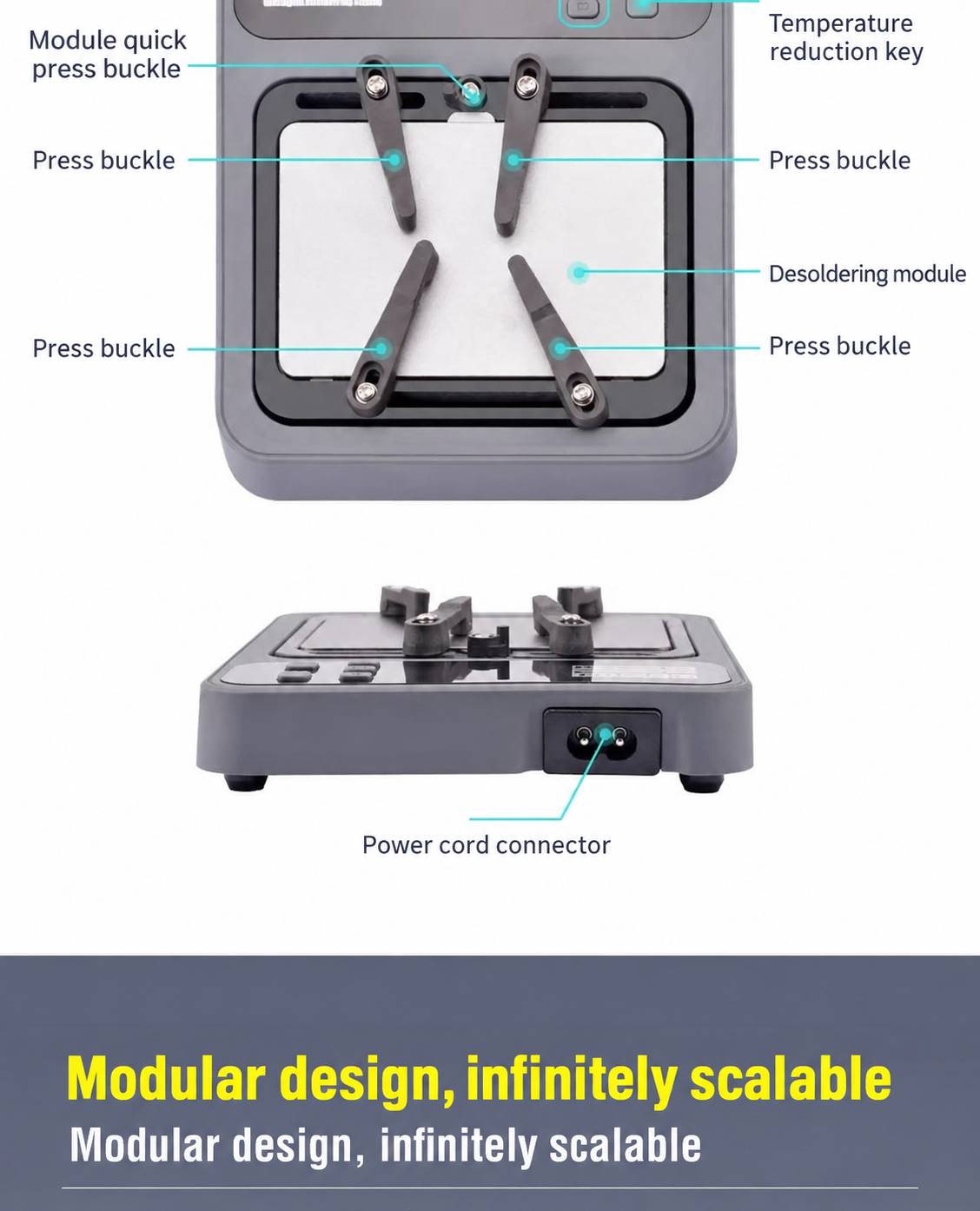 WEMON D10 Smart Desoldering Station 9 Molds iPhone X‑17PM