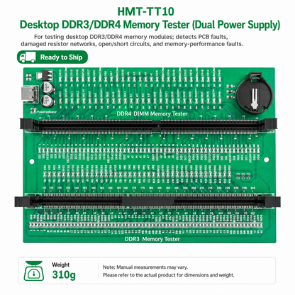 HMT-TT10 Desktop DDR3/DDR4 Memory Module Tester - Dual Power Supply
