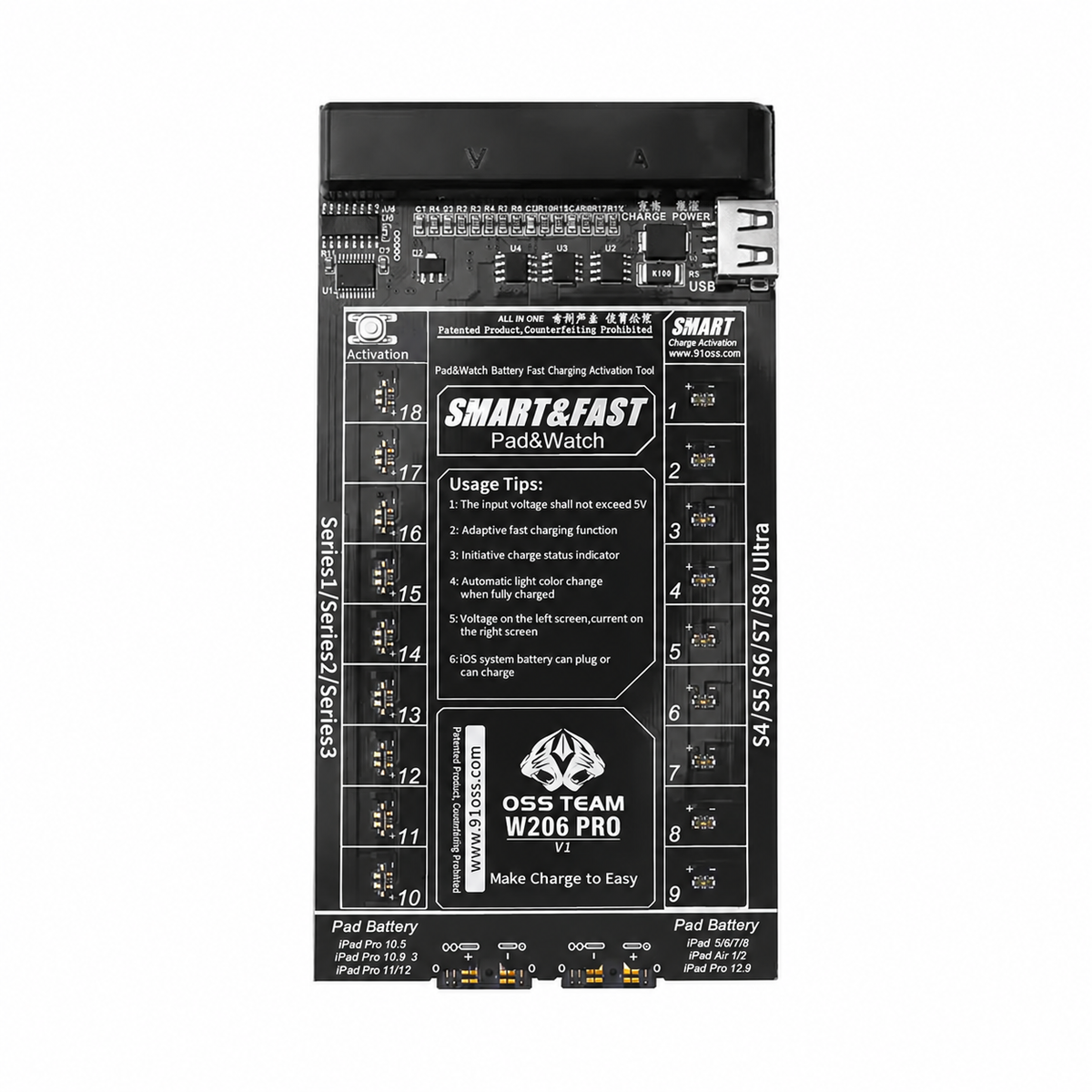 OSS TEAM W206Pro Activation Board for iPad & Apple Watch