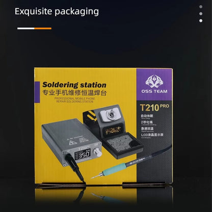 OSS TEAM T210Pro Soldering Station 75W LCD Digital display supports EU UK US plug types