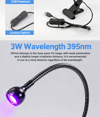 HMT-UV03 Clip-on 3W UV Curing Lamp
